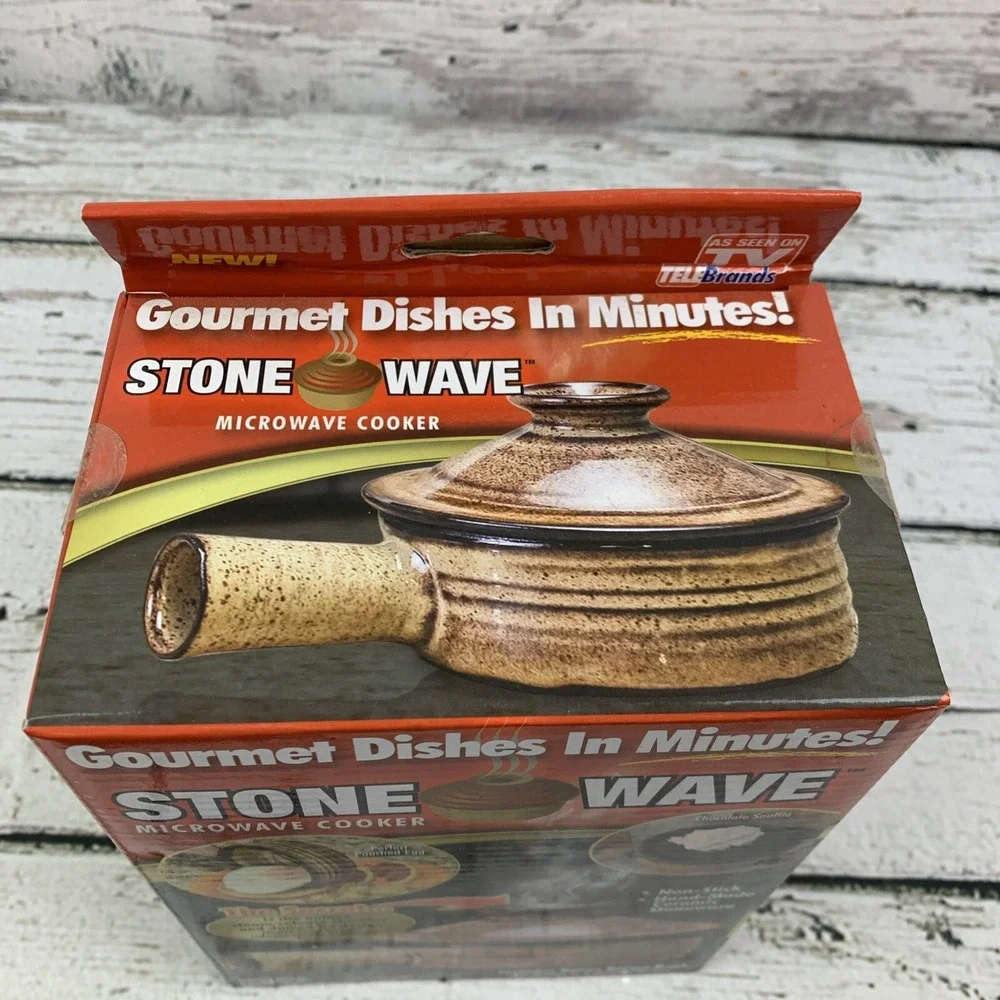 Stone Wave Microwave Cooker Gourmet Dishes in Minutes Bonus Recipe‎ Book New